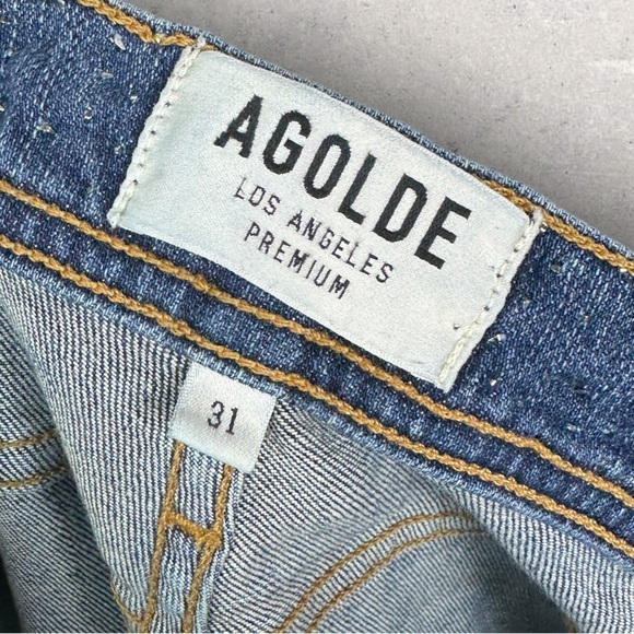 Agolde Revolve Studded Hi Rise Skinny Jean Size 31 Roxanne Kansas City High Rise - Picture 7 of 16